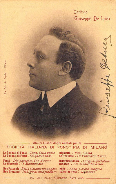 De Luca, Giuseppe - Various Autographs