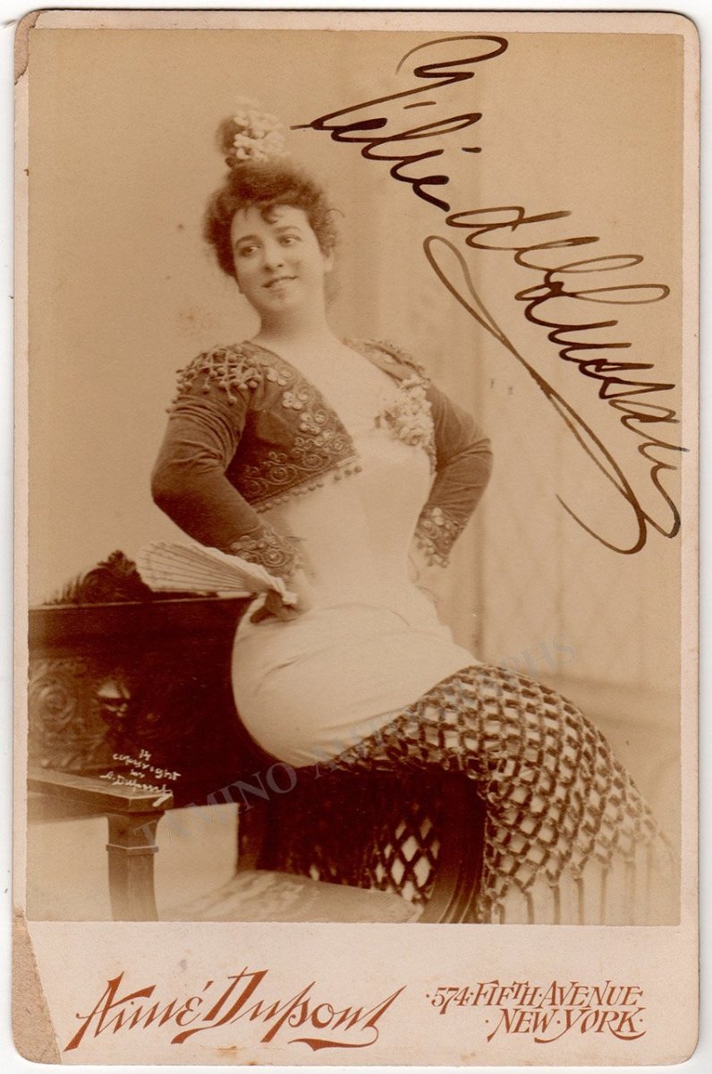De Lussan, Zelie - Signed Cabinet Photo as Carmen - Tamino