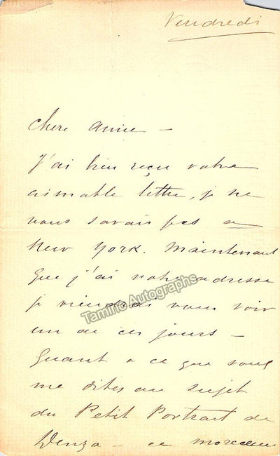 De Reszke, Edouard - Autograph Letter Signed + Photo