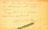 De Reszke, Edouard - Autograph Letter Signed + Photo