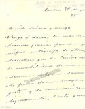 De Sarasate, Pablo - Autograph Letter Signed 1885