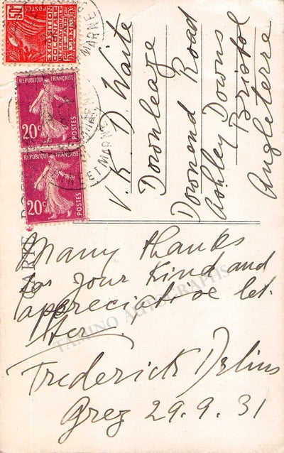 Delius, Frederick - Signed Postcard 1931