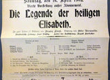 Der Corregidor (Wolf) - Die Legende der Heiligen Elisabeth (Liszt), Daughter of the Regiment - Lot of 3 Playbills 1904-1906