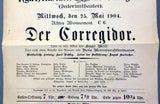 Der Corregidor (Wolf) - Die Legende der Heiligen Elisabeth (Liszt), Daughter of the Regiment - Lot of 3 Playbills 1904-1906