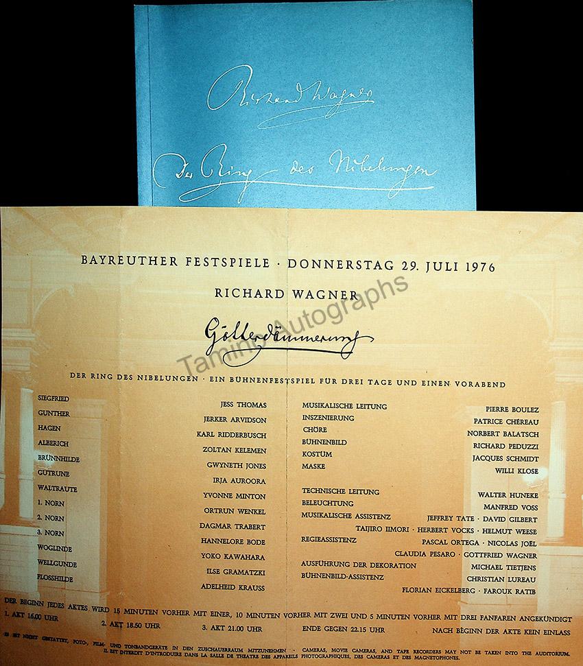 Der Ring des Nibelungen - Set of 4 Programs - Bayreuth Centennial 1976 - Tamino