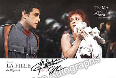 Dessay, Natalie - Florez, Juan Diego - Set of 2 Signed Fille du Regiment Cards