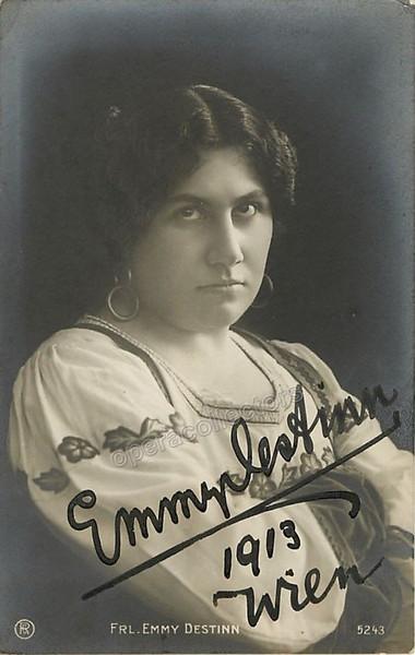 Destinn, Emmy - Signed Photo in Cavalleria Rusticana 1913