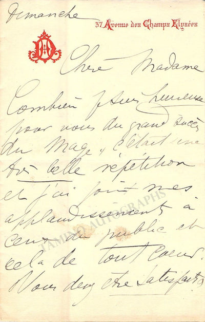 DeVries, Fides - Autograph Letter Signed