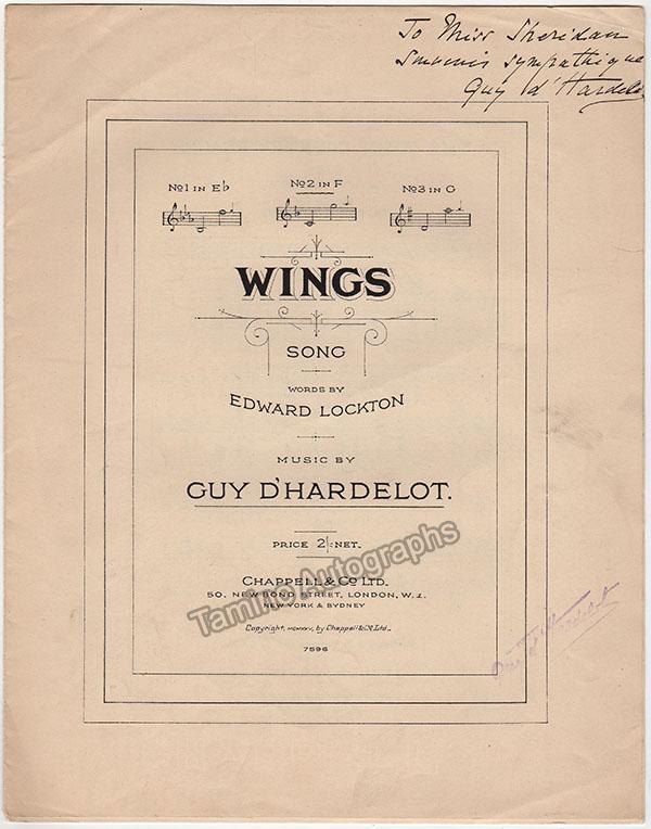 D'Hardelot, Guy - Signed Wings Score