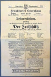 Die Zauberflote-Marta-Der Freischutz-Rigoletto - Lot of 4 Playbills Frankfurt Opera House 1916-1919