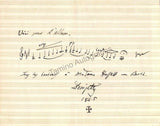 Donizetti, Gaetano - Autograph Music Quote 1845 and Print