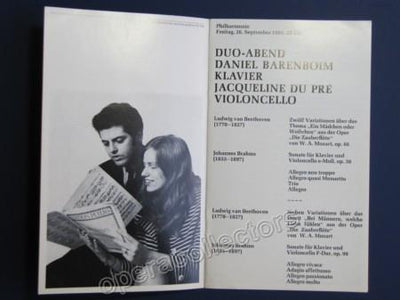 Du Pré, Jacqueline and Barenboim, Daniel - Program 1969