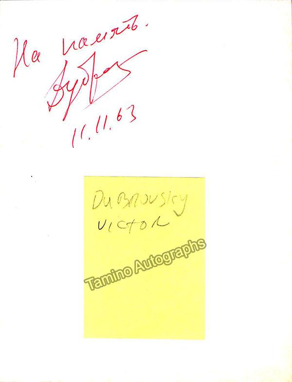 Wiktor Dubrawski Dubrovsky, Viktor - Signed Photo 1963 – Tamino