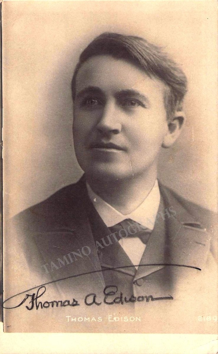 Edison, Thomas Alva - Signed Photo - Tamino
