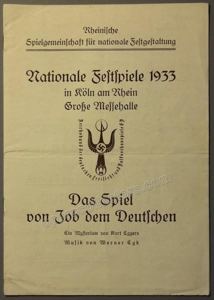 Egk, Werner - Program National Festival Cologne 1933 - Tamino