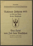Egk, Werner - Program National Festival Cologne 1933