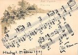 Eibenschutz, Jose - Autograph Music Quote Signed 1908