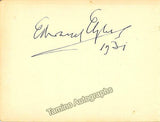 Elgar, Edward - Signed Album Page 1931