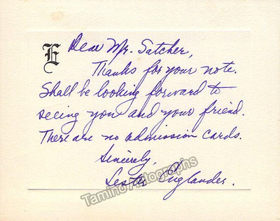 Englander, Lester - Autograph Note Signed