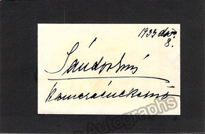 Erzsi, Sandor - Signed Card