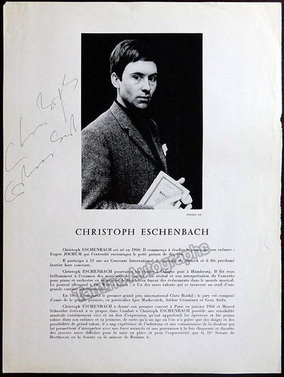 Eschenbach, Christoph - Signed Page