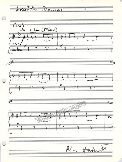 European Composers Autograph Music Quotes - Lot of 10