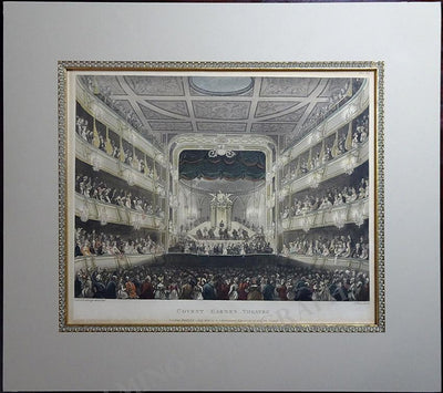 Covent Garden Theatre - Original Print 1808