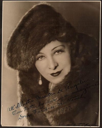 Farid-Es-Sultaneh, Doris (Mabel Doris Mercer) - Large Signed Photo