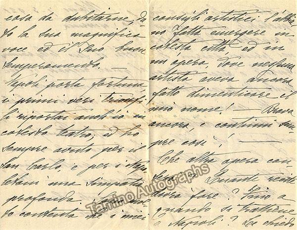 Farneti, Maria - Two Autograph Letters Signed 1920-21 - Tamino