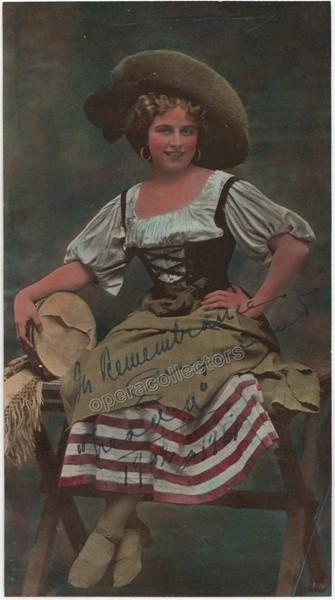 Farrar, Geraldine - Signed Photo as Nedda in Pagliacci