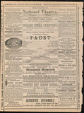 Faust - National Theatre Program, Washington DC 1884