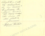 Favart, Edmee - Autograph Letter Signed