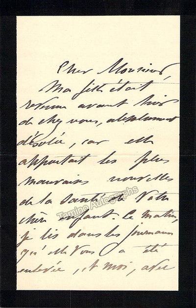 Ferrari, Gabrielle - Autograph Letter Signed