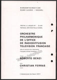 Ferras, Christian - Benzi, Roberto - Signed Program 1971