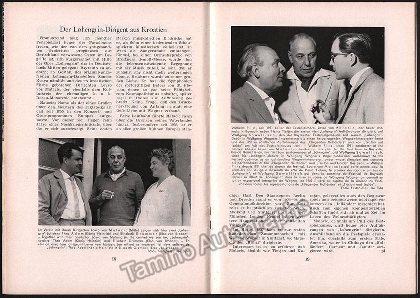 Festspiel Nachrichten des Bayreuther Tagblatt - 3 Magazines 1959 - Tamino