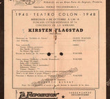 Flagstad, Kirsten - Signed Program Teatro Colon, Buenos Aires 1948