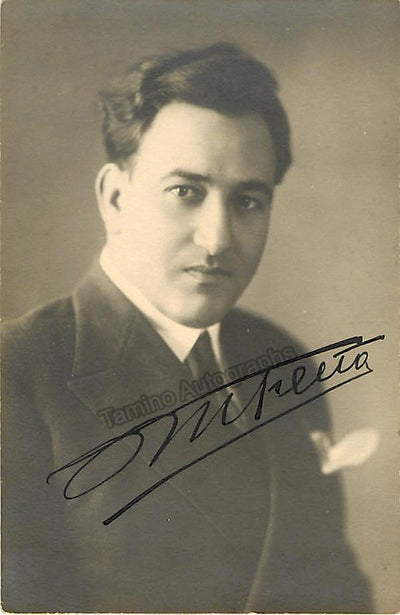 Fleta, Miguel - Signed photo postcard