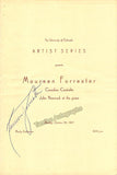 Forrester, Maureen - Signed Concert Program 1967