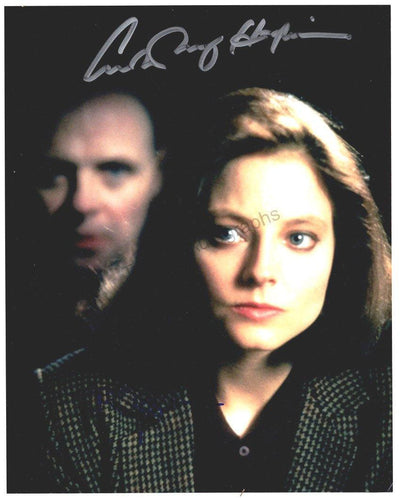 Foster, Jodie - Hopkins, Anthony - Double Signed Photograph in "The Silence of the Lambs"