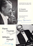 Fournier, Pierre - Kempff, Wilhelm - Signed Program Kassel 1964