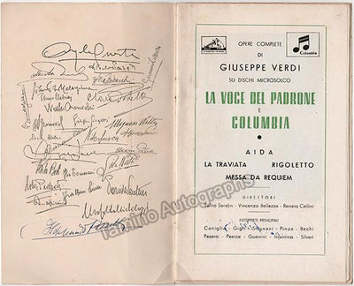 Fra Gherardo - Program Signed By Hildebrando Pizzetti 1953