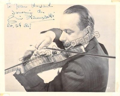 Francescatti, Zino - Signed Photo playing violin