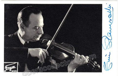 Francescatti, Zino - Signed Photo playing violin