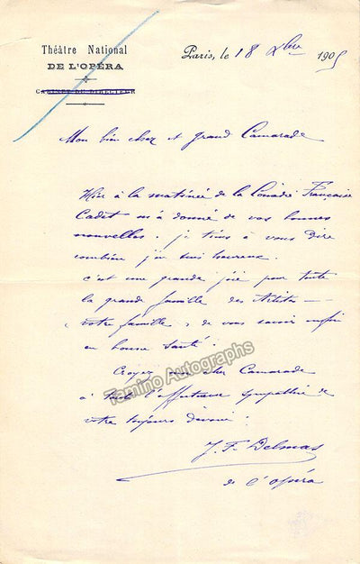 Francois Delmas, Jean - Autograph Letter Signed