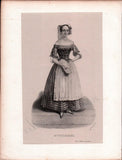 French Female Actresses and Singers - Set of 29 Original Lithographs ca. 1841-1842
