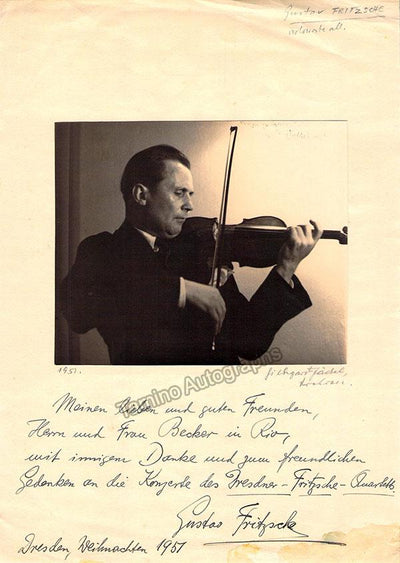 Fritzche, Gustav - Signed Photo 1951