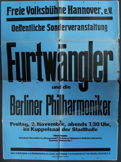 Furtwangler - Berlin Philharmonic Concert Poster 1928