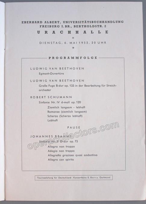 Furtwangler, Wilhelm - Berlin Philharmonic Concert 1952