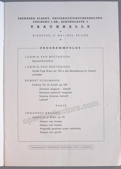 Furtwangler, Wilhelm - Berlin Philharmonic Concert 1952