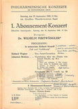 Furtwangler, Wilhelm - Berlin Philharmonic - Program Lot 1948-1952